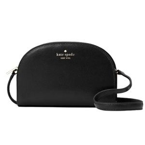 New Kate Spade Perry Leather Dome Crossbody Black